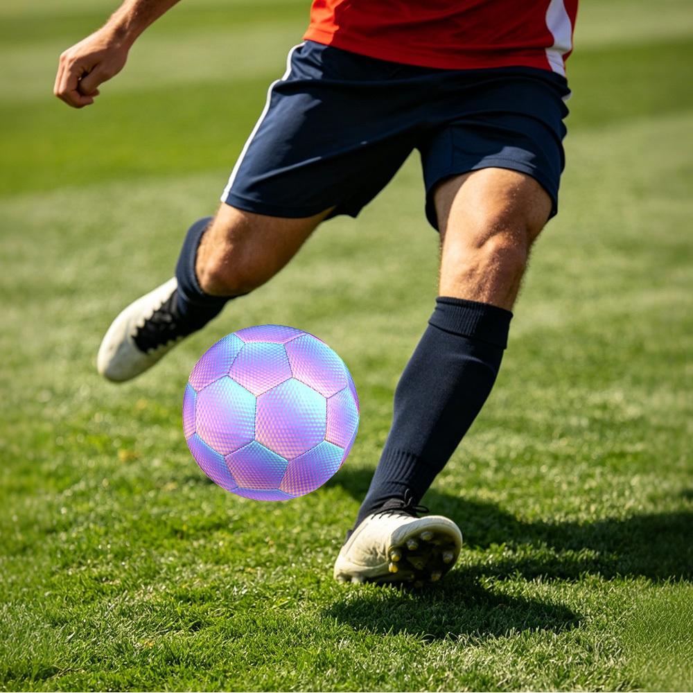 1pc Holographic Size 5 Soccer Ball Professional Lightweight Durable Match Training Football Indoor &Outdoor Sports BallTraining Ball y11