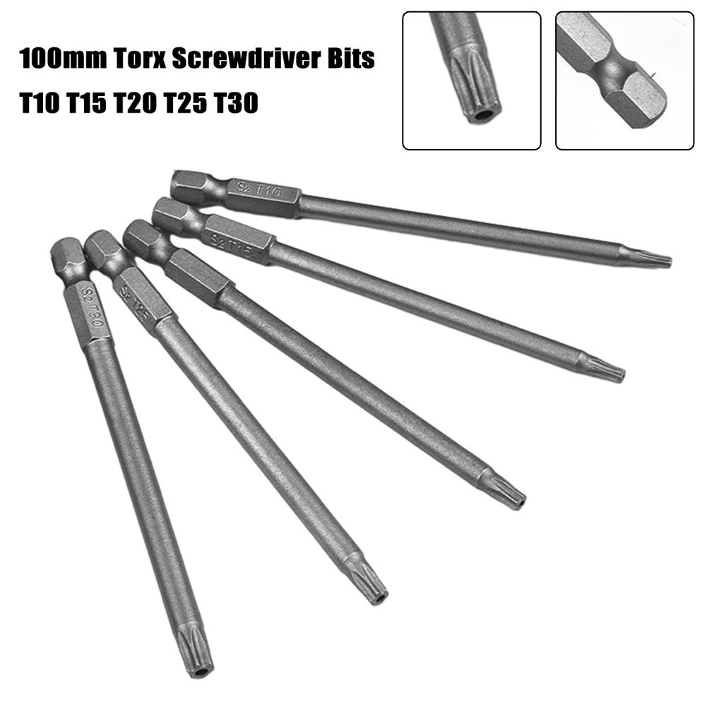 1/4Inch Hex Screwdriver Bit 100mm 5 Pcs Alloy Steel