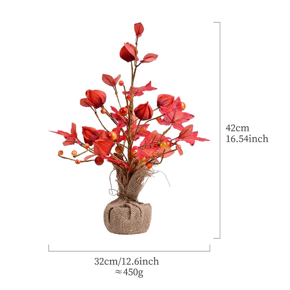 Mini Maple Ornaments Plastic Artificial Flower Home Furnishing Soft-Mounted Desktop Ornament