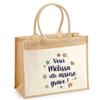 Tote Bag - PLANETEE - Jute with Pocket Mélissa She's Awesome! - Jute - 43x33 Cm - Printed In France