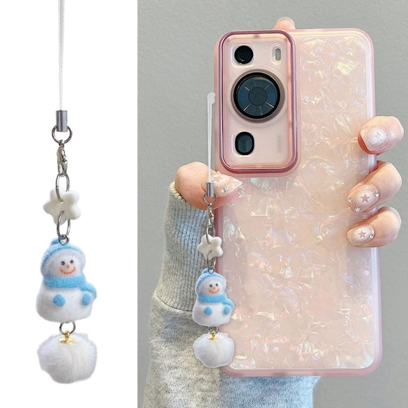 Luxurious Plush Snowman Keychain Soft Plush Design Ideal For Christmas Holiday Decors Keychain Bag Accessory Fashionable Gift