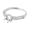 6.2mm Round Pointed Bottom Ring Setting for DIY Inlay Hua Zi Diamond Jewelry