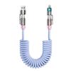 240W 4-in-1 Car Charging Cable with Aromatherapy for Huawei & Apple - Dual Fast Charging Capability