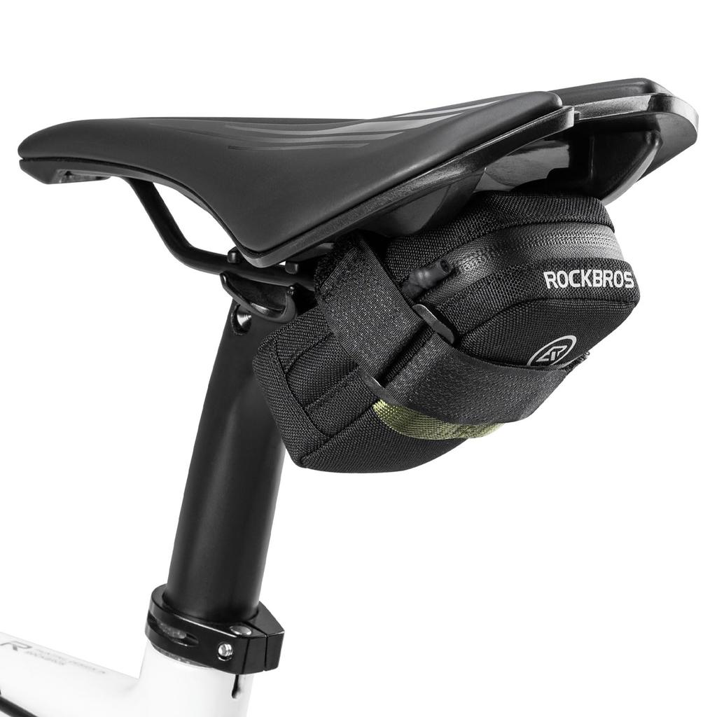 ROCKBROS Bicycle Saddle Mini Road Bike Easy Reflective Easy Installation Bag, Size, Bag, Compact, Ultra-Lightweight, Stable, Storage, Material,