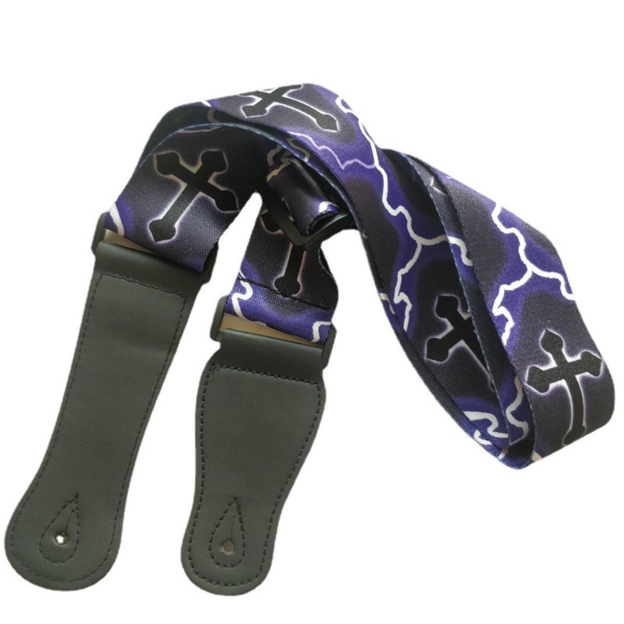 

1 шт. Розширений ремінь для акустичної гітари в етнічному стилі, шкіряна голова, регульований плечовий ремінь для гітари, аксесуари для бас-гітари