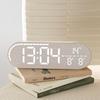 GH8053 LED Wood Grain Wall Clock: Multi-functional, Stand or Hang
