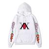 Hunter X Hunter XX Logo Hoodie Color Japanese Vertical Sleeve Print Black Anime Pullover Sweatshirt