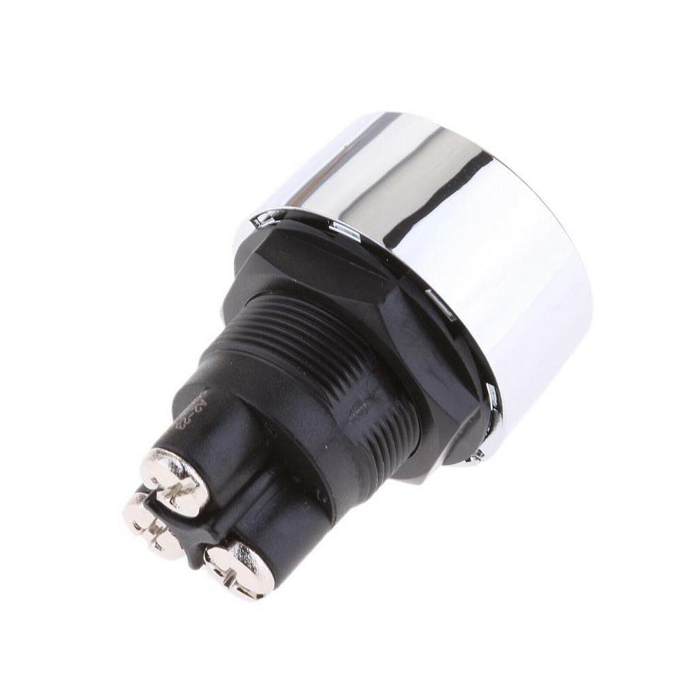 Universal 12V Race Car Engine Start Switch Push Button Starter Red LED Chrome