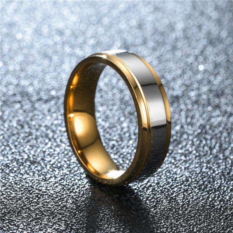 Ramos Stainless Steel Wedding Ring Simple Couple Ring 4mm 6mm Width Band Ring for Women and Men Memorial Day Engagement Gift