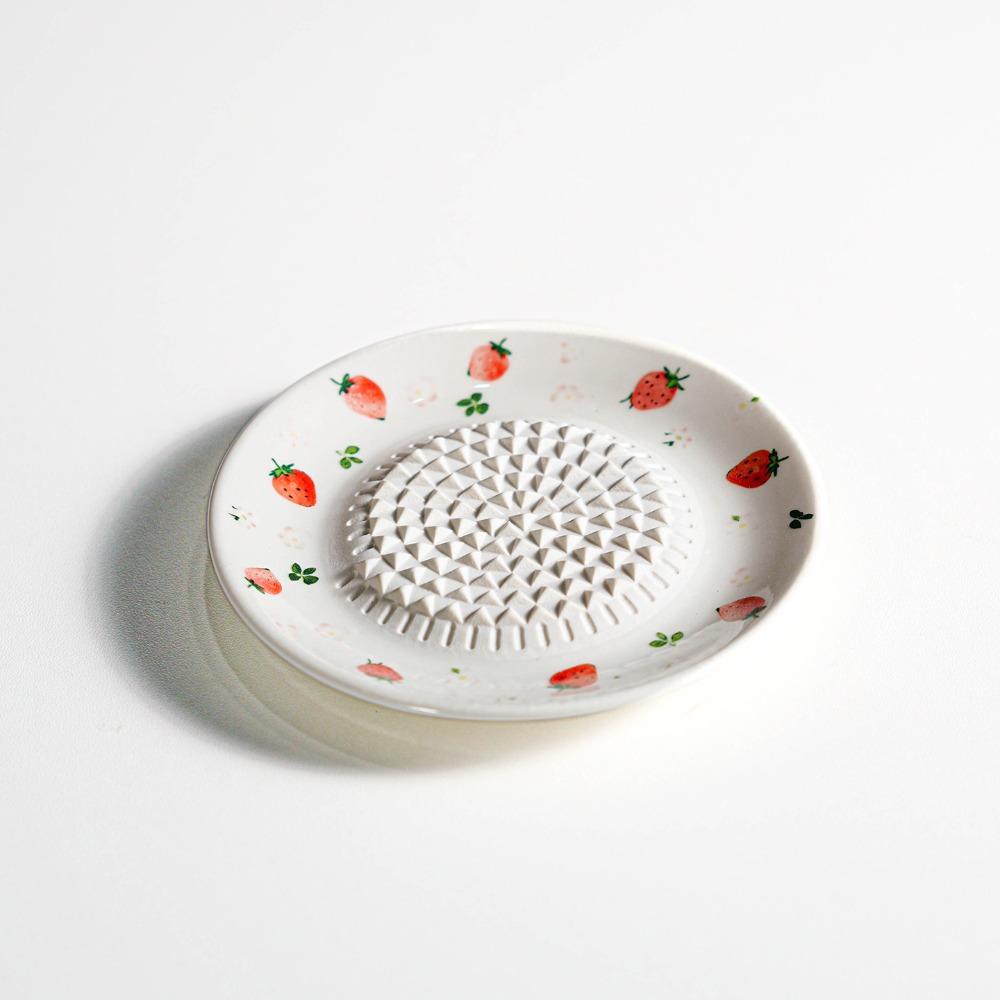 Grattugia Manuale in Ceramica per Zenzero Grattugia Antiscivolo per Frutta Ciotola Schiaccia Zenzero Preparazione Pasti