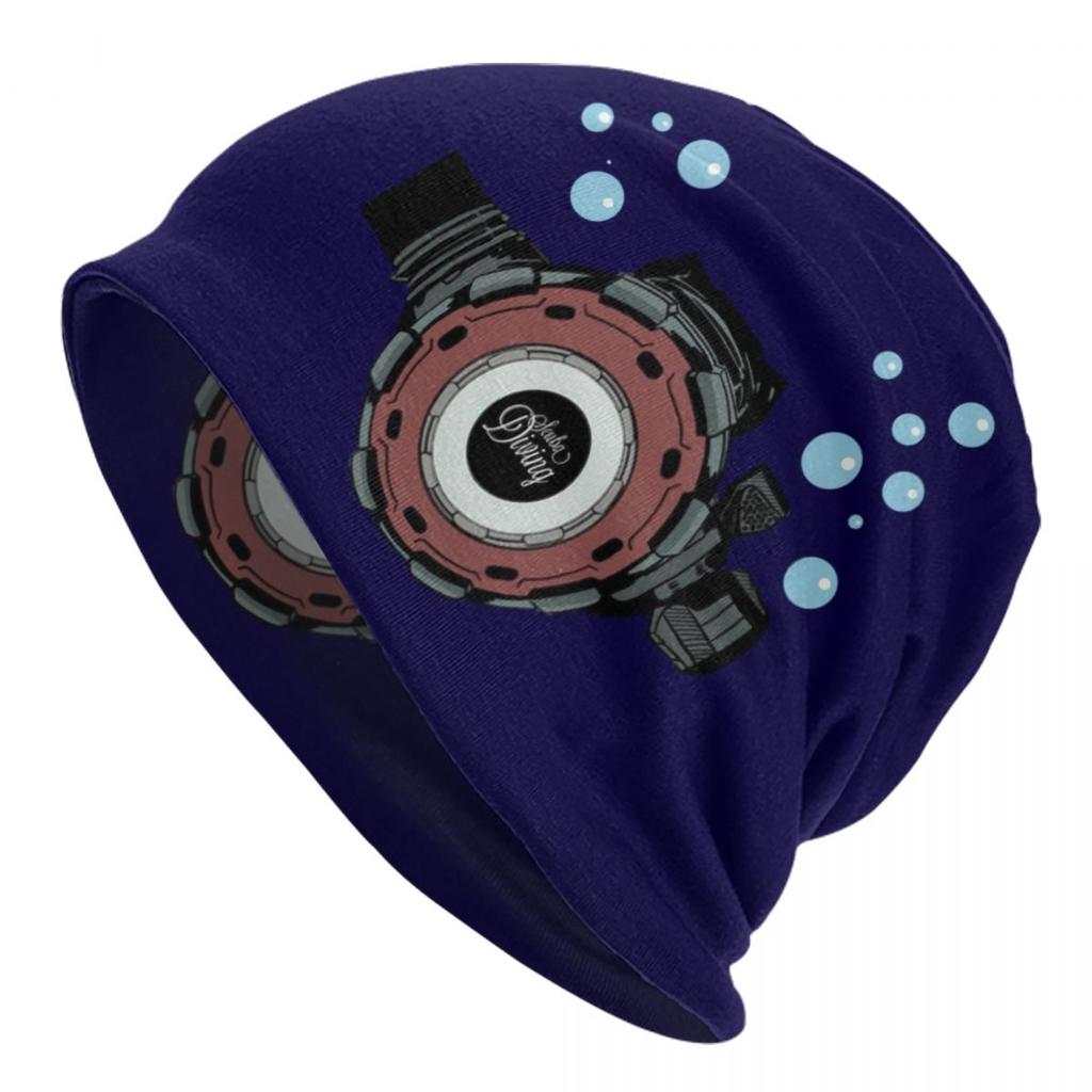 Custom Scuba Diving Skullies Beanies Caps Cool Winter Warm Unisex Women Knit Hat Adult Unisex Dive Diver Quote Bonnet Hats