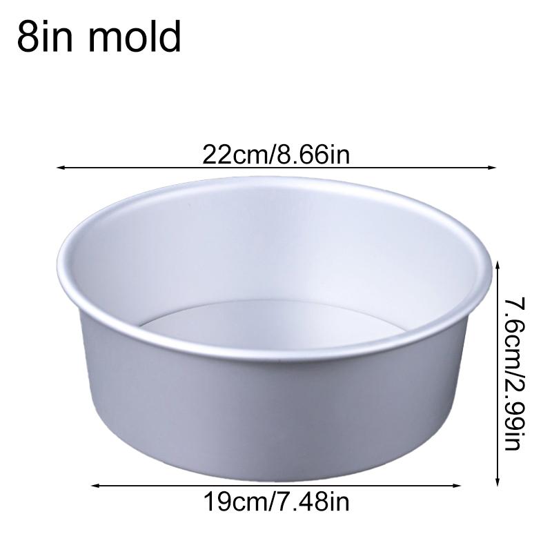 1Pc Aluminum Alloy Round Pork Pie Dish DIY Making Cakes Silver Mini Cake Tins Small Pans Mold