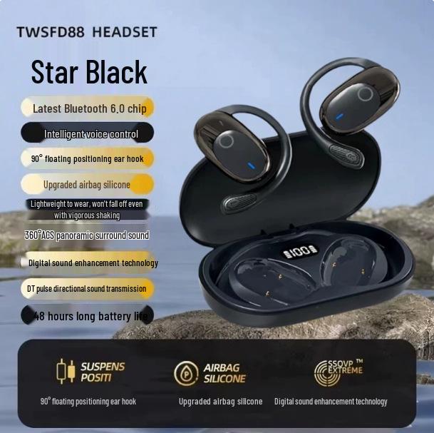 2025 High-Fidelity Open-Ear Bluetooth Headphones with Noise-Canceling, Over-Ear, In-Ear Design, and Ultra-Long Battery Life