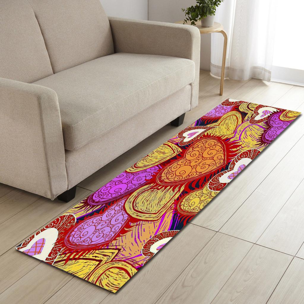 Valentine'S Day Carpet Long Floor Mat Love Theme Doormat
