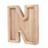 18cm Twenty-six Letter Piggy Bank Wooden Coin Money Saving Box Jar Coins Storage Box Desktop Ornament Home Decor Craft Xmas Gift