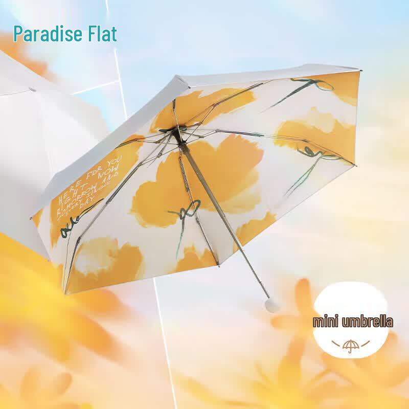 Paradise UV Protection Three-Fold Floral Sun & Rain Umbrella