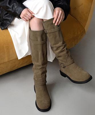 CHAAKAN Lupin Zweifach-Schnalle Lange Stiefel Blsds4I162