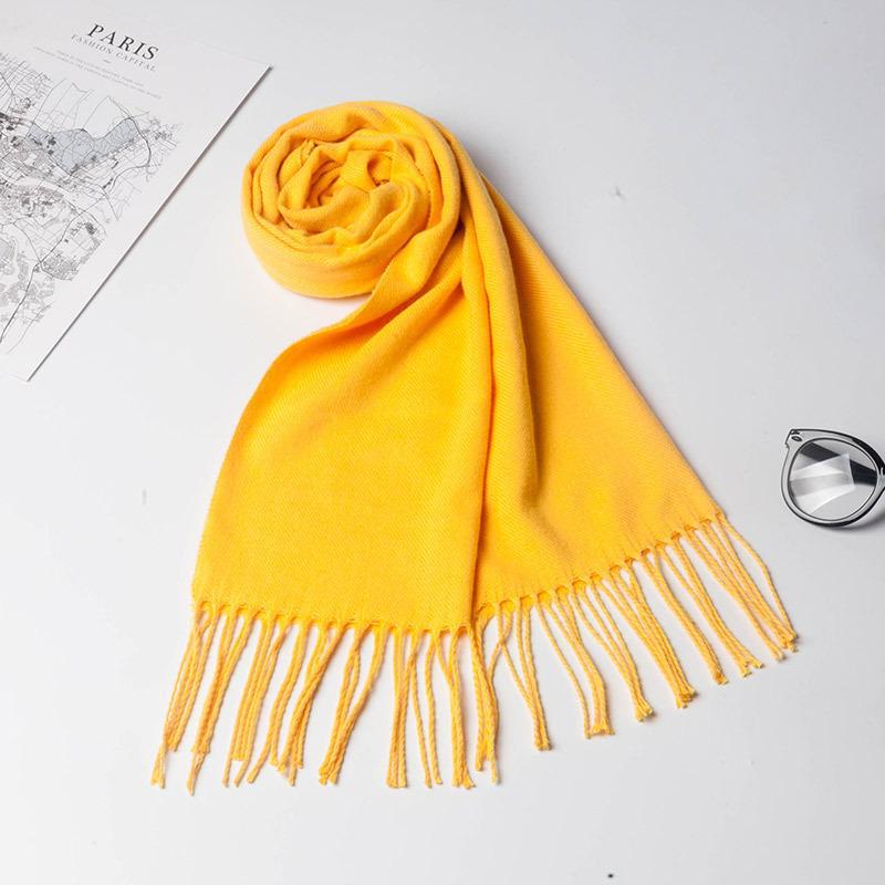 2024 Women's & Men's Beige Plaid Scarf - Versatile Japanese Style Winter Shawl