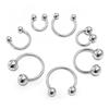 Stainless SteelHorseshoe Hoop Rings Ear Cartilage Nose Septum Eyebrow Tragus Lip Daith Helix Piercing Jewelry Unisex 18g