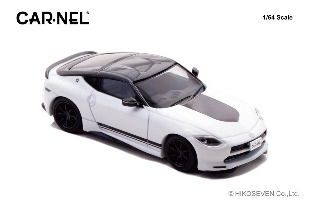 CARNEL 1/64 Scale Nissan Fairlady Z Version ST Customized Edition 2023 Prism White/Super Black Finished Product
