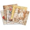 24 Sheets Vintage Floral Theme Snow Sock Craft Paper Pads Cutting Dies Art Background Origami Scrapbooking Card Making
