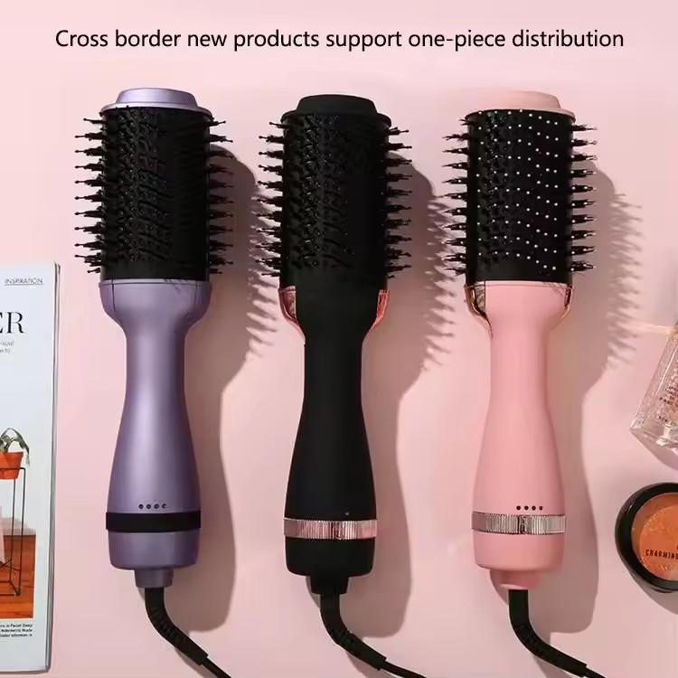 Latest 1000W Factory Price 3-in-1 Round Hair Dryer Brush Electric Hotel Use Salon Portable Straightener Comb Blowout Brush