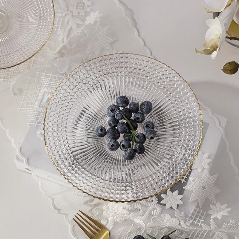 Zhinianhua European Glass Footed Fruit Bowl Set (2-Piece)
