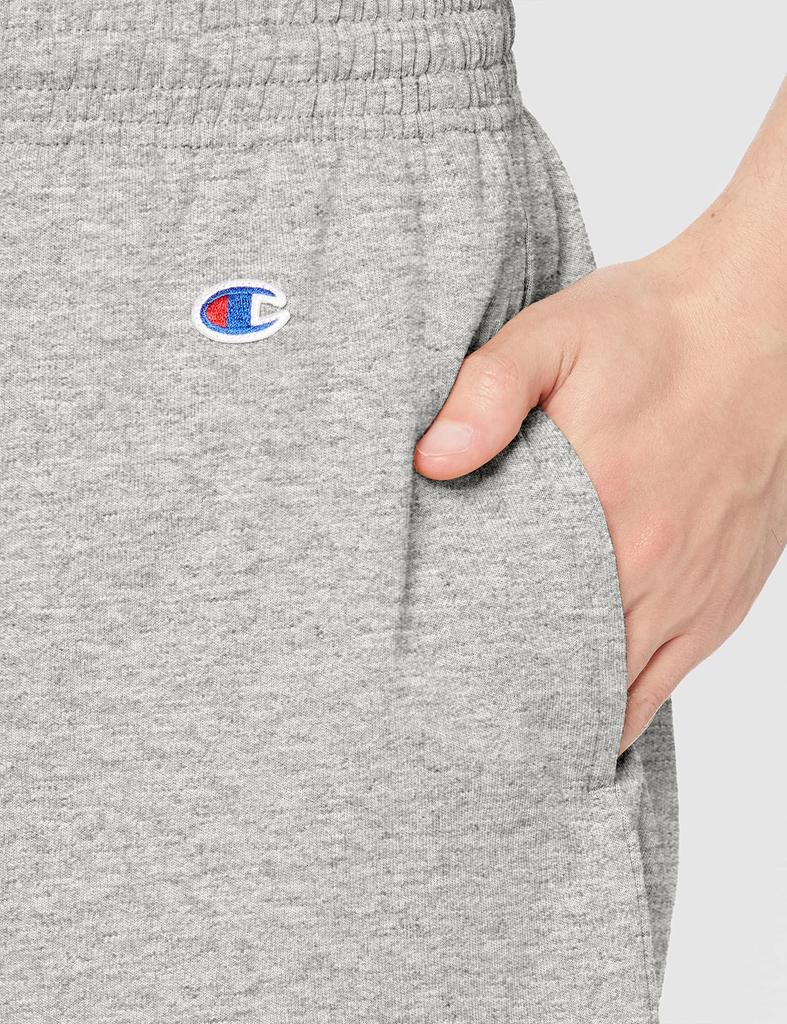 Champion COTTON Graphic Logo Oxford L Shorts, 100% Cotton, USA, Shorts, Basic, C3-X518, Men's, Gray,
