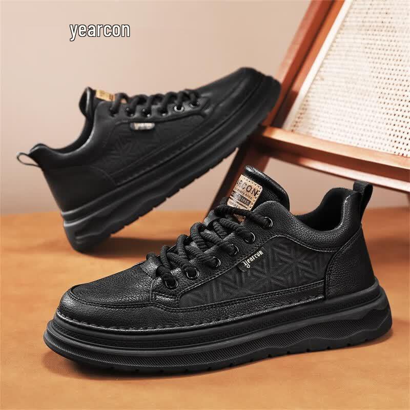 YIERKANG Men s Retro Thick Sole Casual Board Shoes M