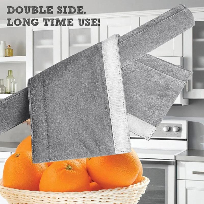 1set/2pcs 42x12cm Refrigerator Door Handle Cover Kitchen Appliance Decor Fridge Oven Handle Antiskid Door Knob Protector