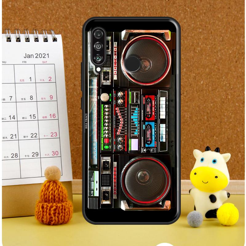 Vintage 80s Boombox For Huawei Nova Y72 Y70 Y91 Y90 Y60 Y61 Y73 3i 7i 8i 11i 12i 9 10 SE P20 P30 P40 Lite Case