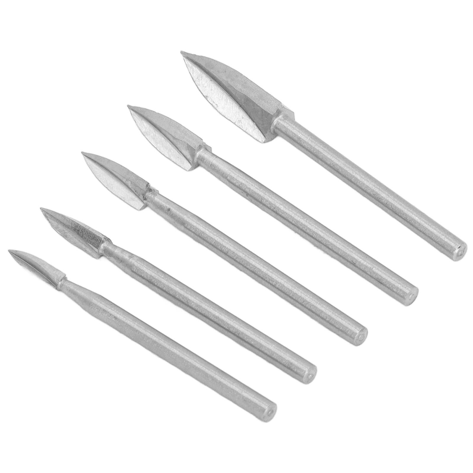 

5 шт. Инструмент для резьбы по дереву 3-зубый из быстрорежущей стали Набор ножей для гравировки по пробке Инструмент для деревообработки для