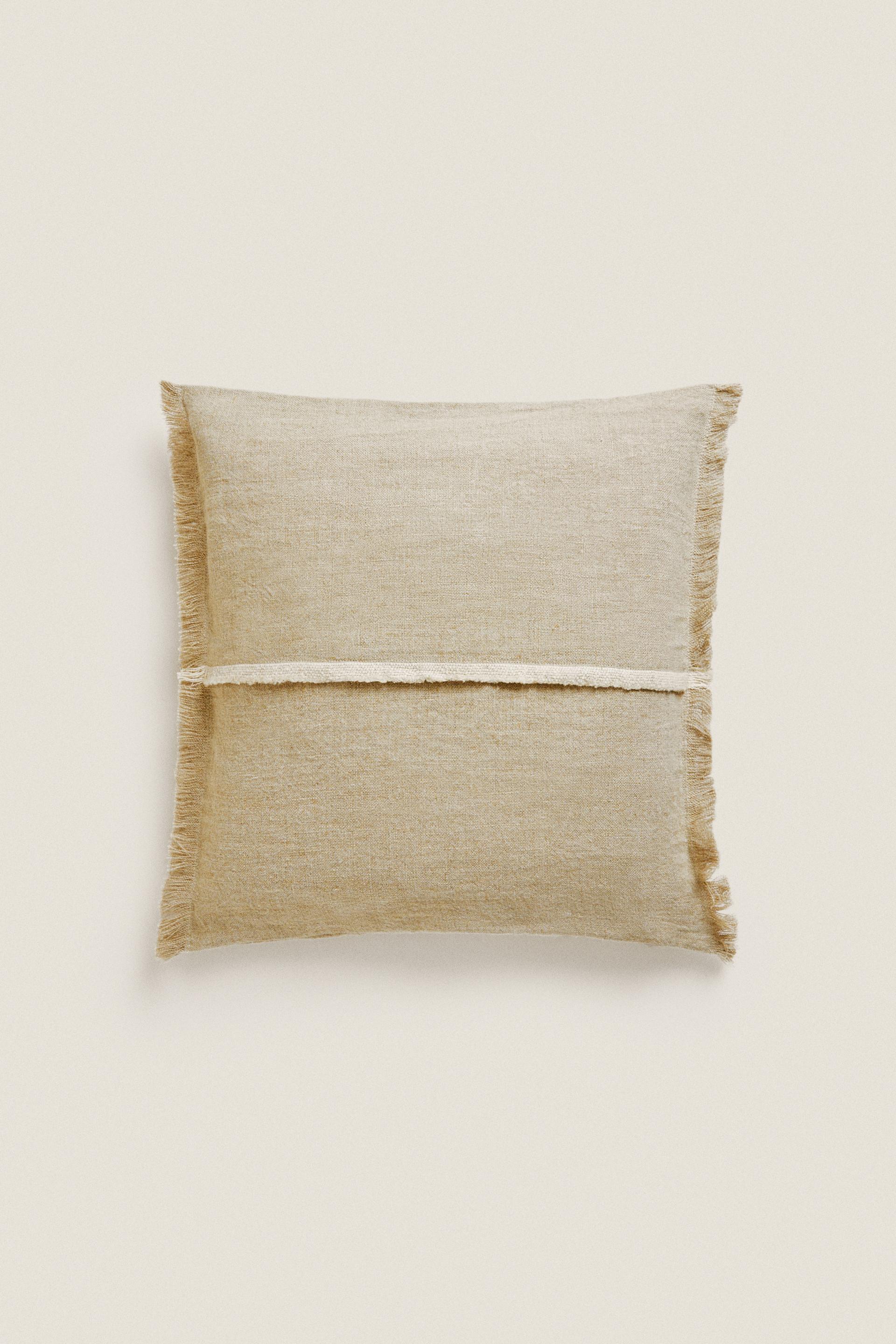 

Чехол на подушку с бахромой