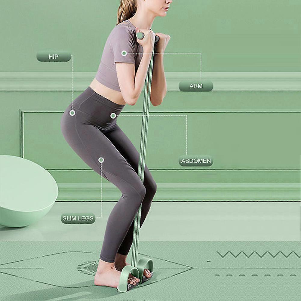 6-Tube Foot Pedal Sit-Ups Resistance Bands, Home Gym Workout Equipment for Abdominal & Full Body Training