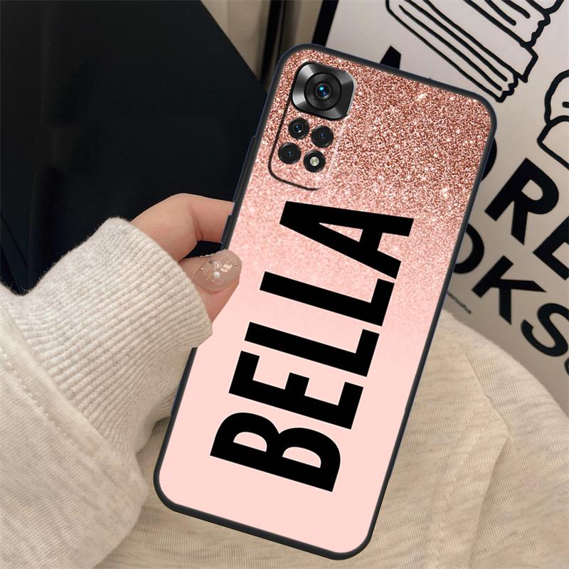 Personalised name initial Cover For Xiaomi Redmi Note 12 11 Pro 8 9 10 Pro 12S 10S 11S 9S Redmi 12 9C 10C 12C Case