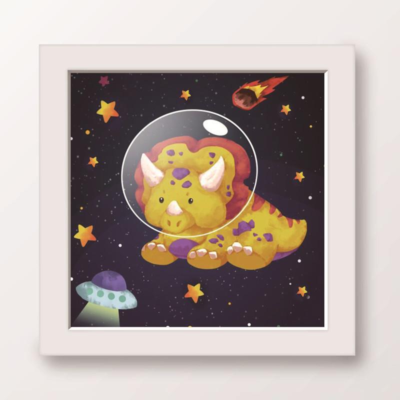 Kids Full Drill 5D Diamond Painting Kit, Cartoon Animal Handmade Diy Diamond Paste Decor Art
