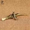 Pure Copper Kingfisher Tea Needle Statue Desk Decoration Ornament Antique Woodpecker Bird Miniature Figurines Incense Burner