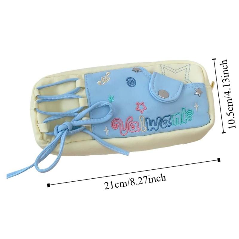 Pencil Case Large Ins Pen Bag Desktop Storage Cartoon Pencil Bag Korean Stationery Bag  School