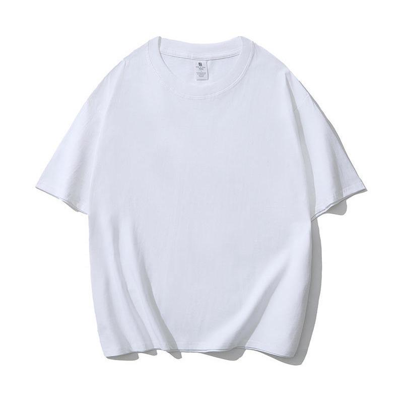 Damen 2024 Sommer Weiß Baumwolle Kurzarm Schlankmachendes Oberteil