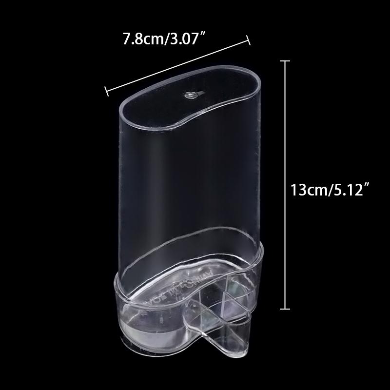 

2pcs 13cm Bird Feeding Box Transparent Bird Water Feeding Box Hook Bird Cage Hanging Feeder Parrots Pigeons Birds Feeding Tools