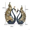 1 Pair Decorative Swan Ornaments Wedding Valentine Gift Office Decor