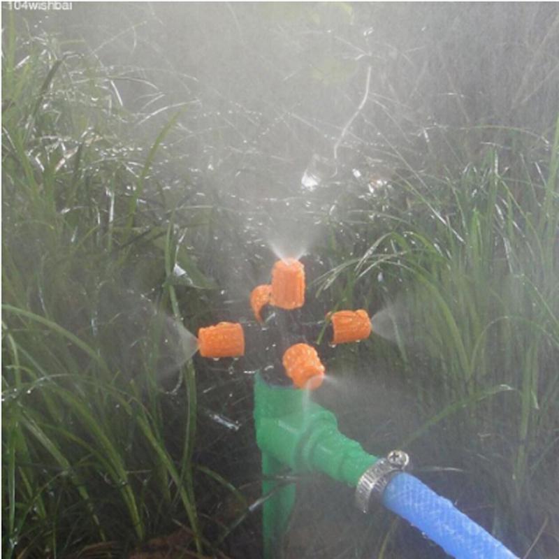 5-Head Adjustable Garden Spray Nozzle Greenhouse Automatic Sprinkler Adapter