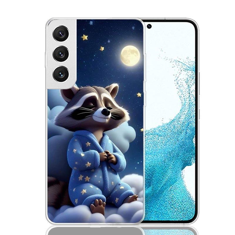 

Raccoon Cute Animal Phone Case For Samsung Galaxy S26 Ultra S23 S24 S25 Edge S20 FE S21 S22 Plus Soft Print Shell Cover Fundas G Samsung S22 Ultra