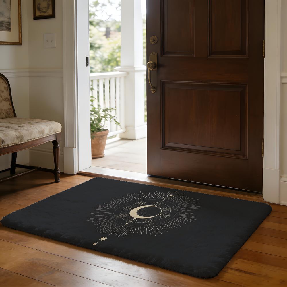 Celestial Hands Art Print Floor Mat Soft Flannel Absorbent Mat Non-Slip Rug Home Bedroom Bathroom