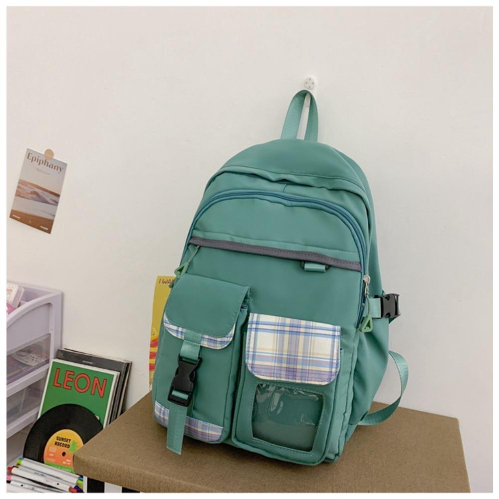 

Student schoolbag 5th and 6th grade simple plaid versatile backpack junior high school boys and girls large capacity backpack