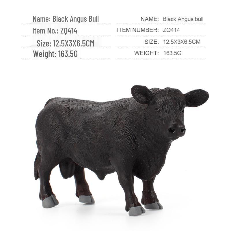 Animal Model Set: Cow, Buffalo, Ox, Rhinoceros, Bison, Bull - Educational Farm Toys for Kids