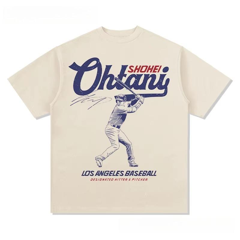 Masahiro Ohtani Baseball Star High Street Tshirt 2026 SpringSummer Adult roundneck pure cotton breathable casual streetwear