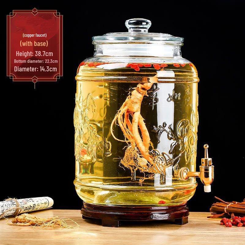 ZISIZ Glass Brewing Jar with Spigot