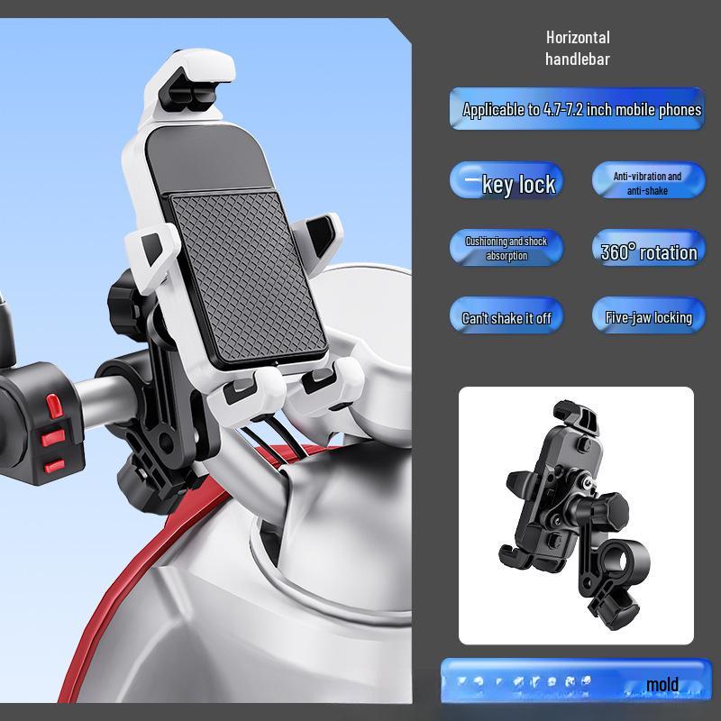 

Shock-Absorbing Silicone Phone Holder for Electric Scooter, Motorcycle, and Bicycle with Anti-Vibration & Navigation Compatibility