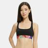 Calvin Klein Rainbow Retro Gravity Strap Gradient Print Bralette Women Underwear Black QF6825-250